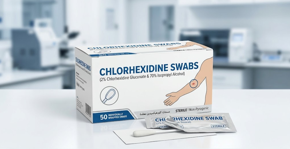 Chlorhexidine & Alcohol Skin Prep Swabs (25-50 pcs/box)